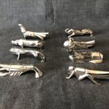 8 porte couteaux animaux art-déco 1930 design sandoz