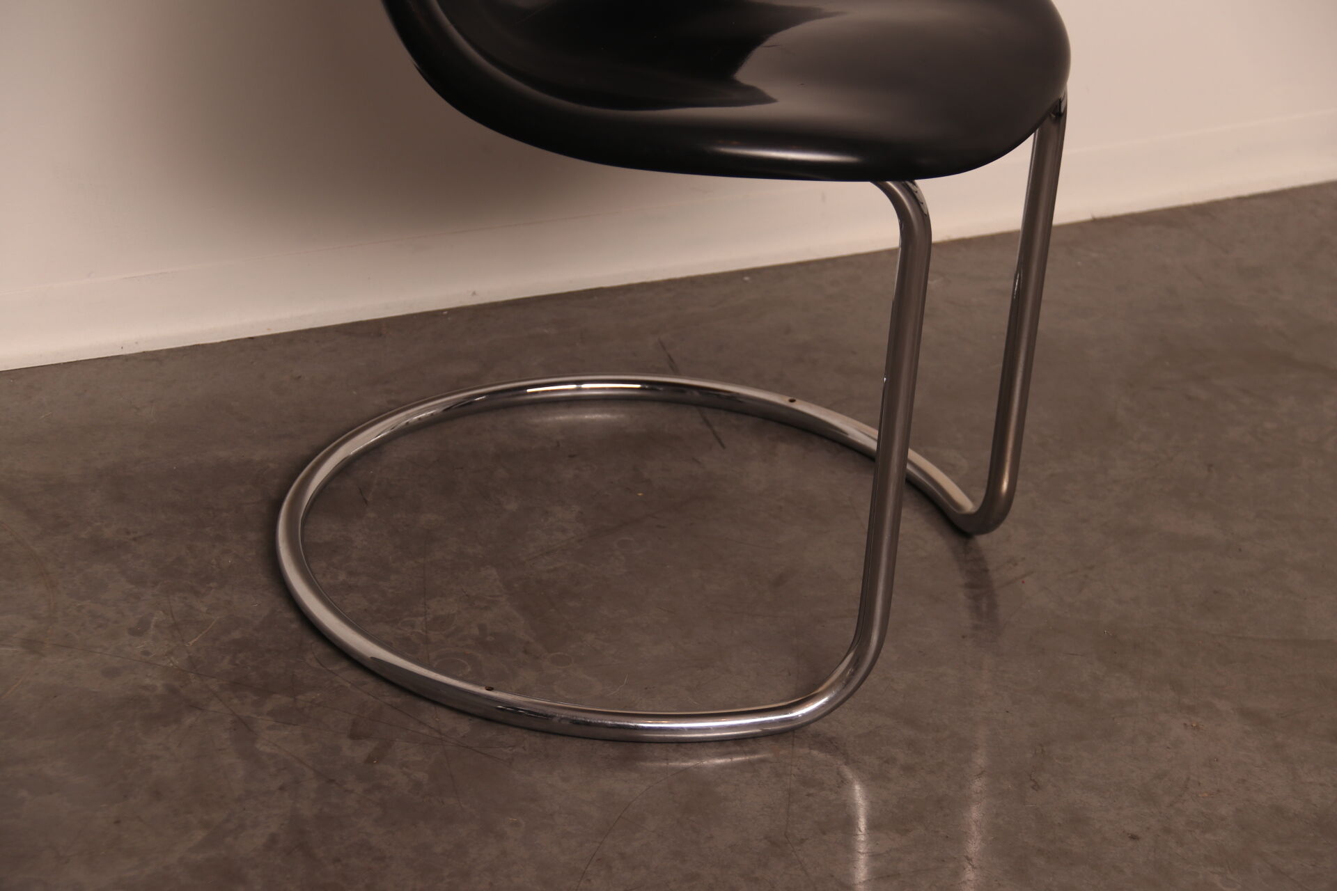 'Maia' chair in black designed by Giotto Stoppino  for Bernini - Italy - 1960's