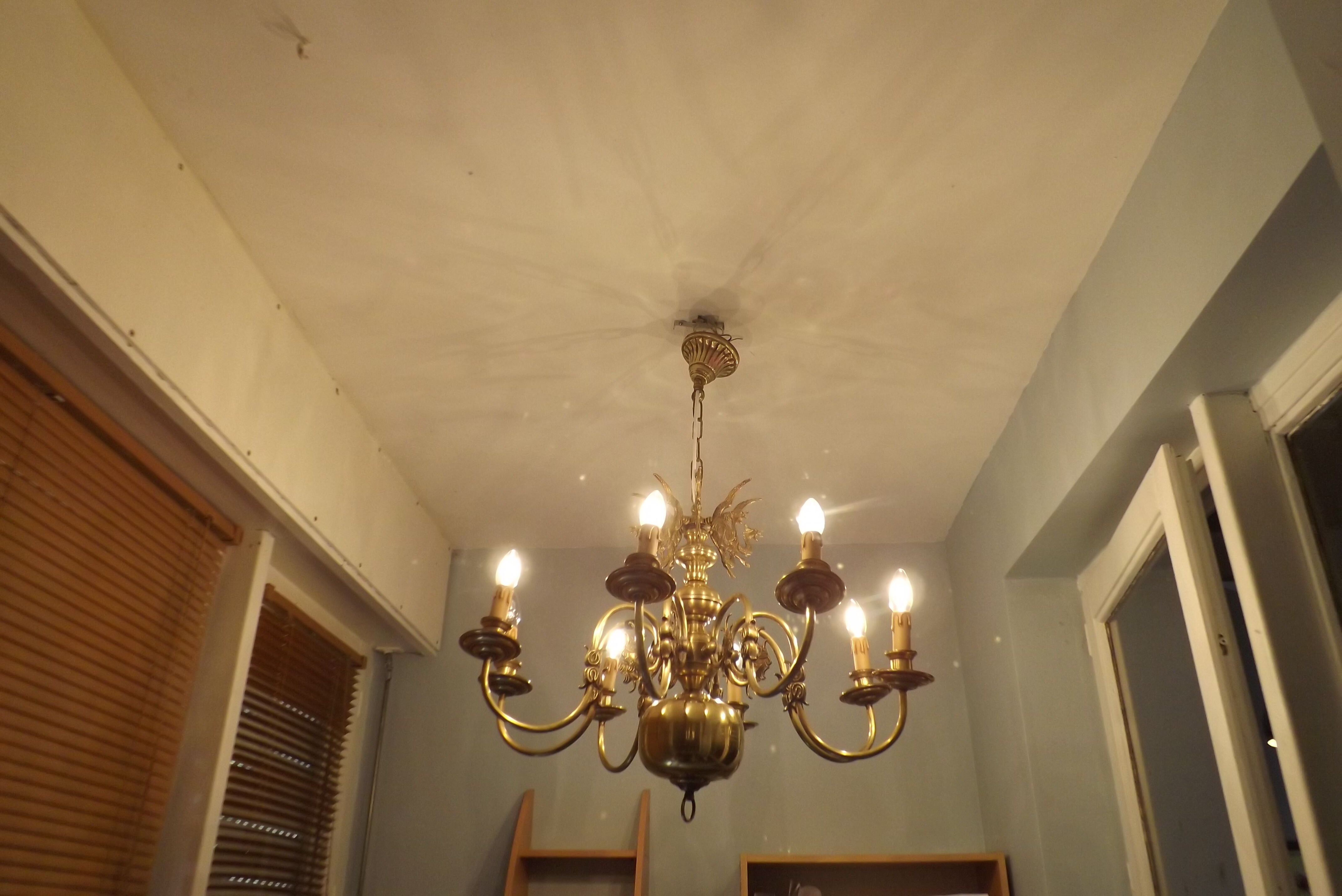 Dutch brass and bronze chandelier