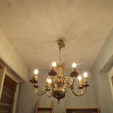 Dutch brass and bronze chandelier