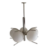 Chrome and opaline chandelier 70