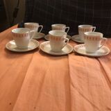 Set of 6 coffee cups with saucer from China.