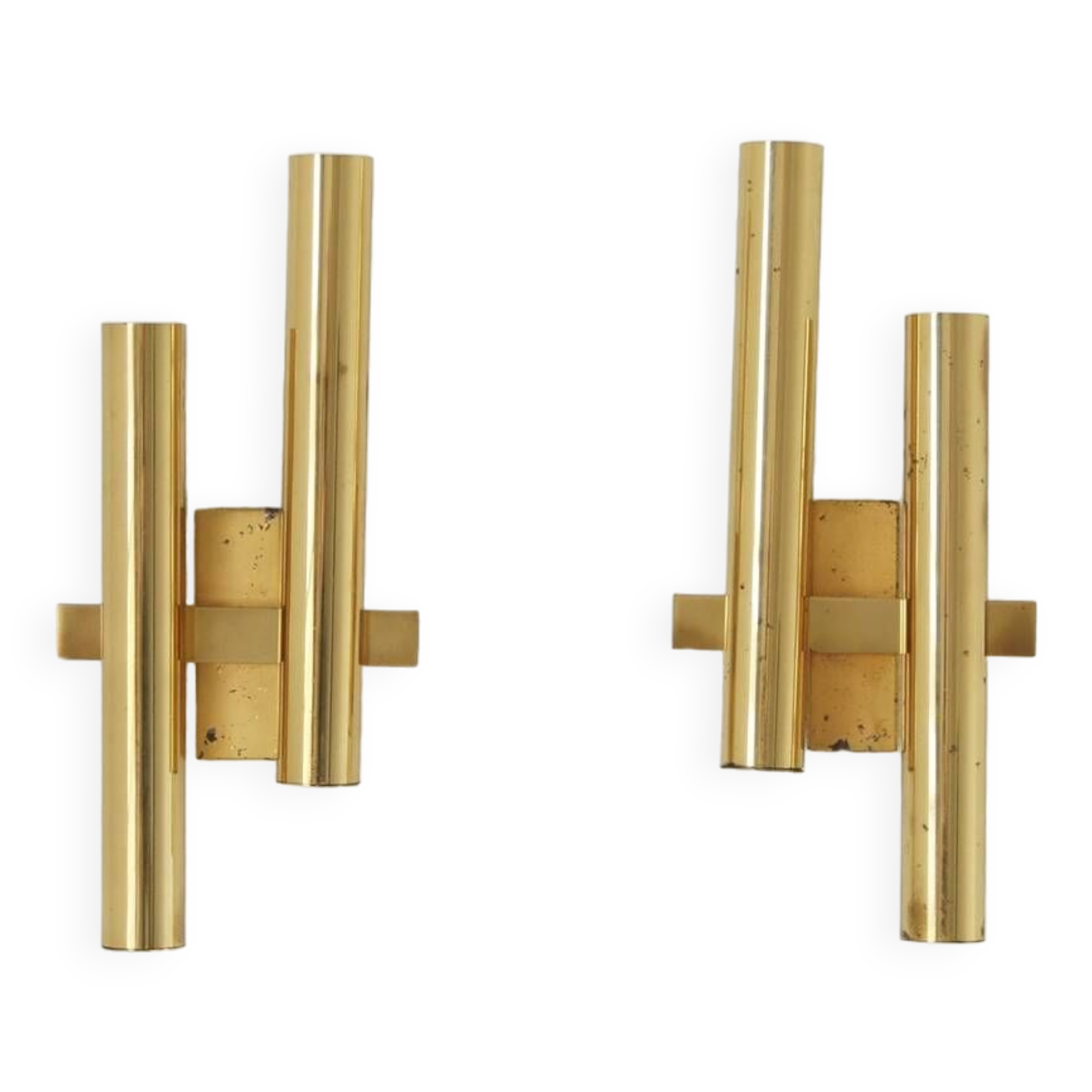 Vintage wall lamp by Sciolari , Italy 1970s set of 2