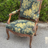 Regency armchair with plant tapestry