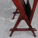 Porte-revues et console en acajou