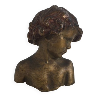 Bronze buste d'enfant de Jean Marie Camus