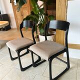 Pair of Baumann sleigh chairs