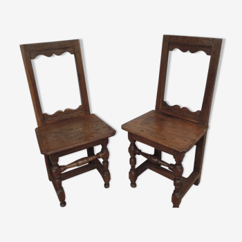 Pair of chairs Lorraine XIX th century