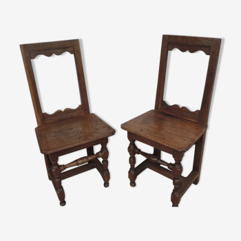 Paire de chaises Lorraines XIX ième siècle