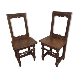 Pair of chairs Lorraine XIX th century