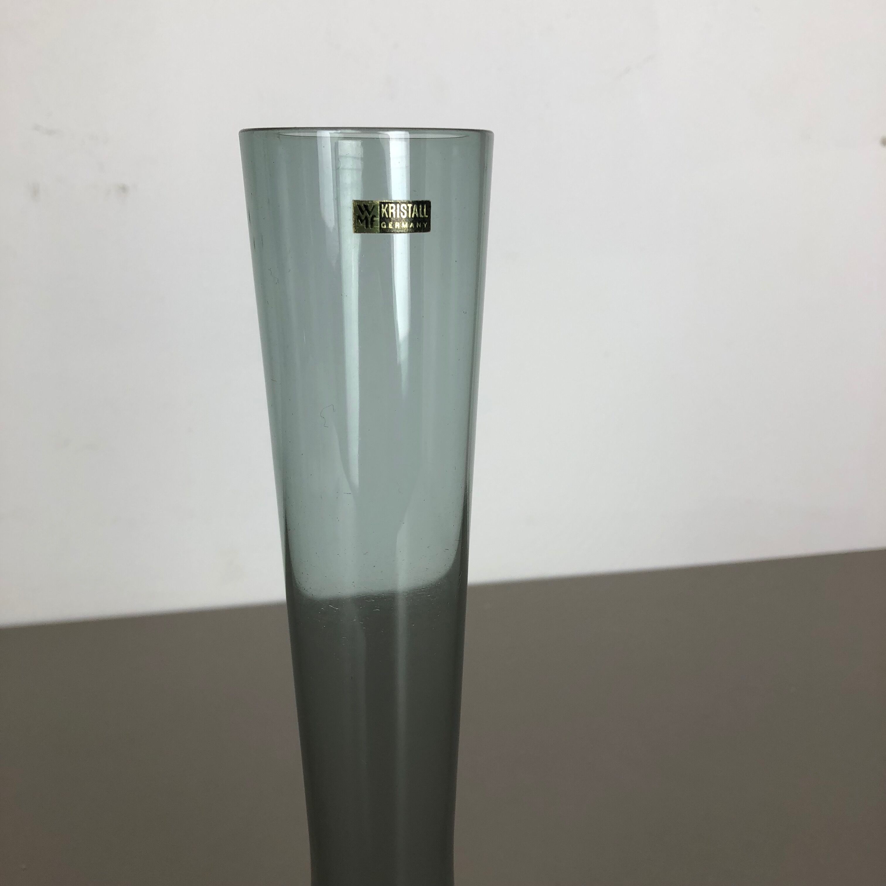 Large Vintage 1960s Turmalin Vase by Wilhelm Wagenfeld for WMF, Germany Bauhaus