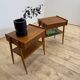 Pair of teak bedside tables by AB Carlström, 1960