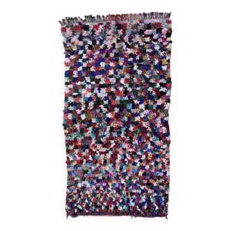 Colorful Boucherouite Moroccan rug - 138 x 260 cm