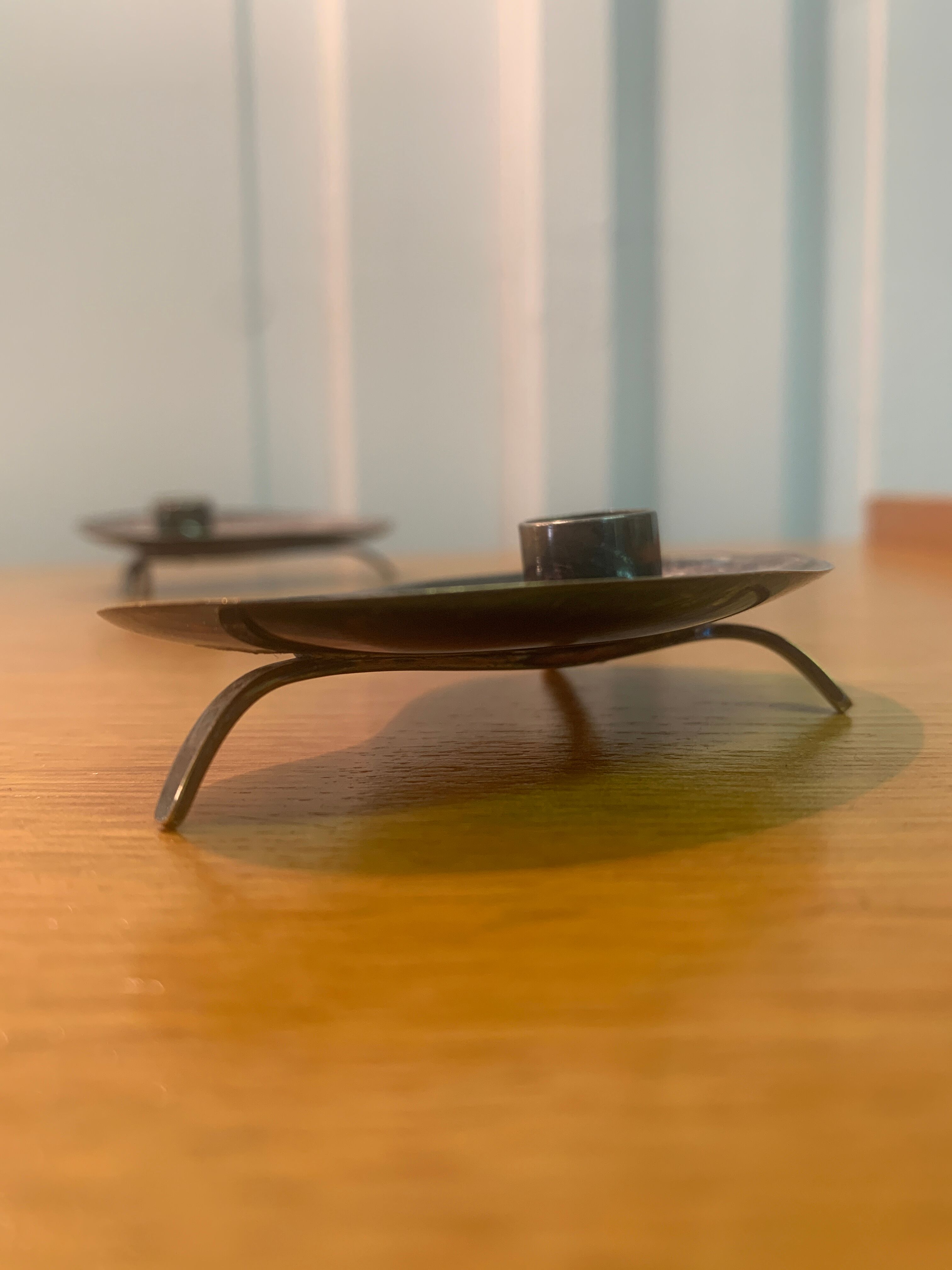 Pair of Danish candle holders 60s