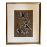 Abstract painting on cardstock