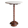 Turned solid wood side table stained with a quartz top.