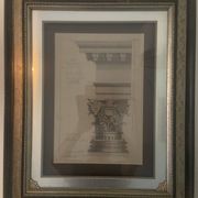 Gravure d’architecture ancienne — Chapiteau classique — Encadrement re