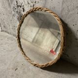 Wicker mirror from the 60s