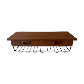 Vintage Norwegian Floating Teak Wall Shelf, 1960s