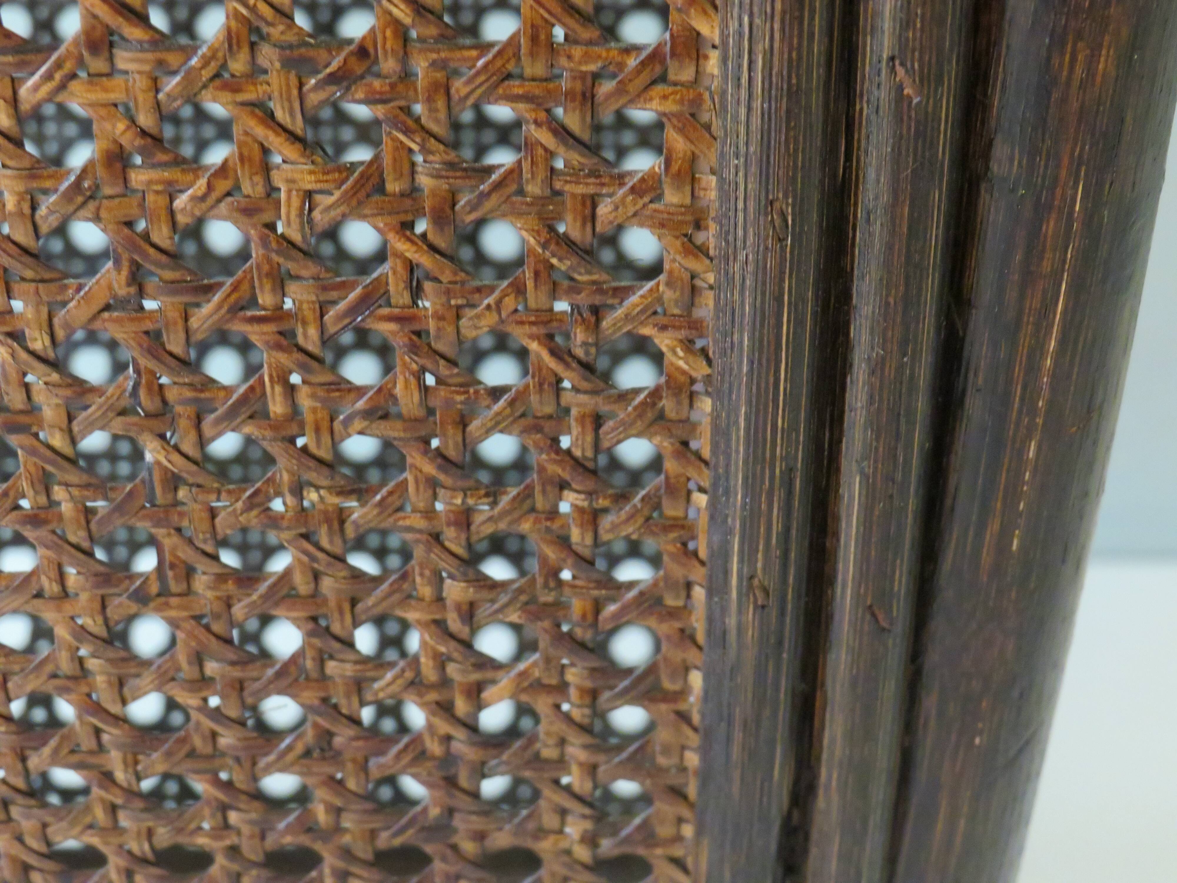 Vintage bamboo and cannage magazine holders, Italy 1960