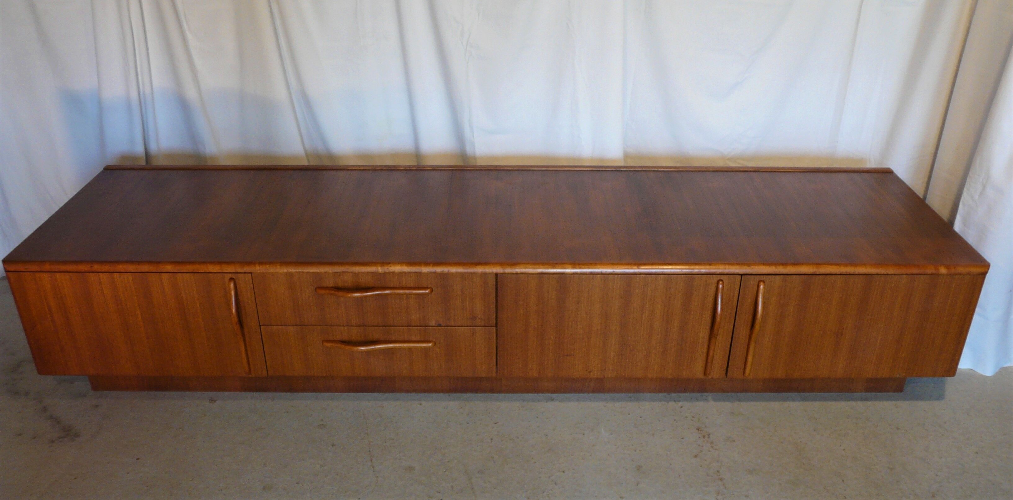 Vintage Scandinavian teak bass row
