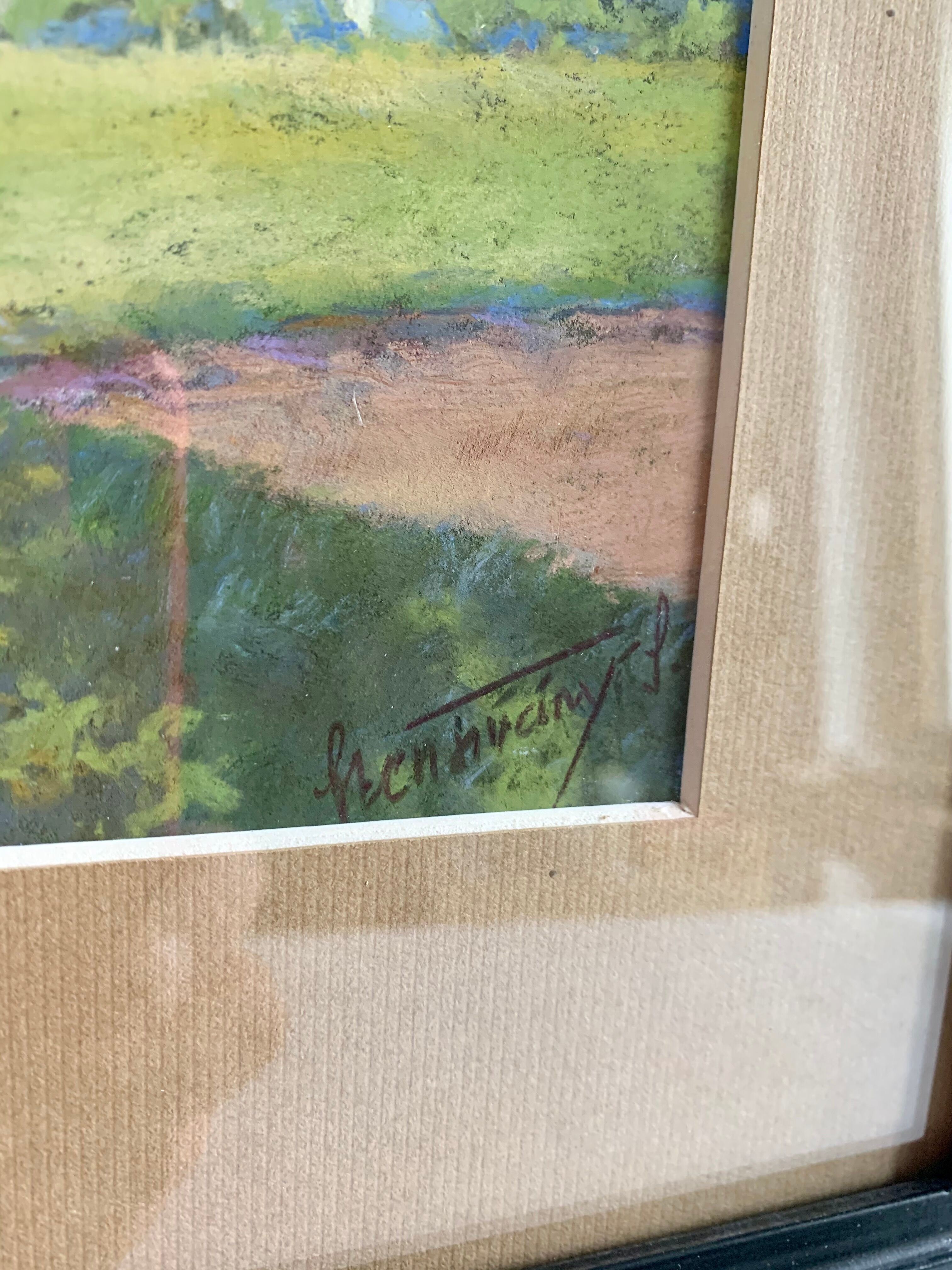 Landscape, watercolor painting 1940er