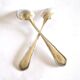 Set of 2 silver-plated teaspoons with C&L filigree, 14.5 cm