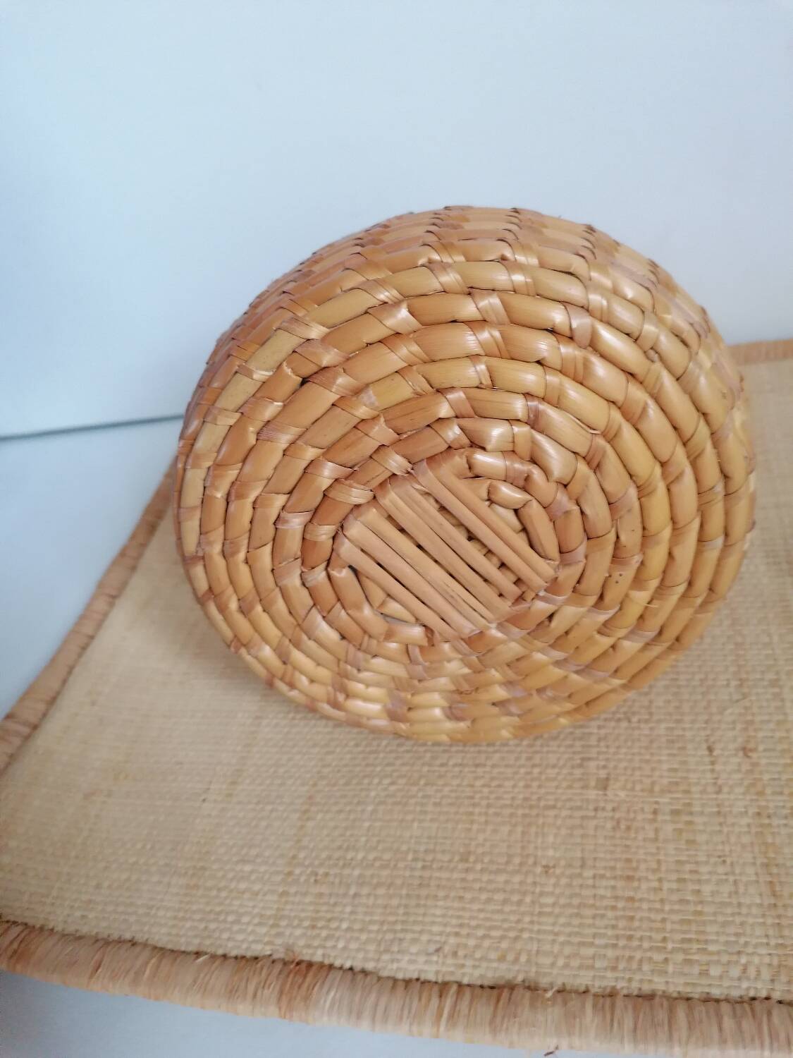 Children's woven straw basket