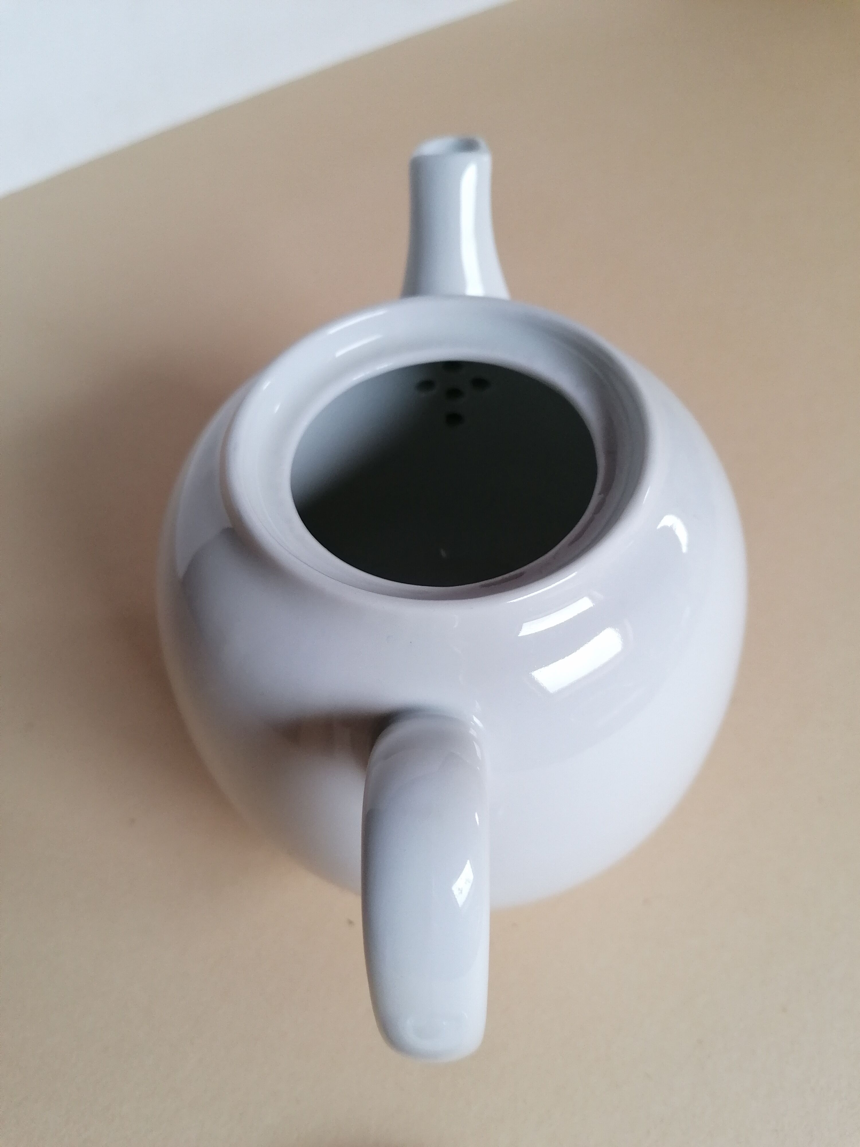 Old Pillivuyt teapot in white porcelain
