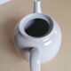 Old Pillivuyt teapot in white porcelain