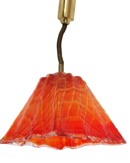 Glass pendant lamp, 1970s