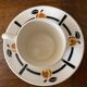 Cup and saucer in Iron Earth Badonviller apricot décor