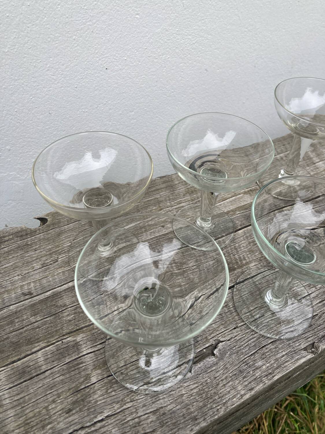 6 blown glasses / old cups