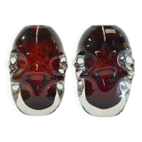 Pair of glass vases by Aseda, Sweden