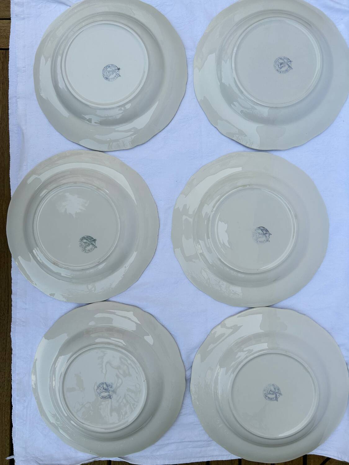 Set of 6 deep plates Moulins des Loups et Orchies