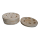 8 snail plates sandstone from the marsh France