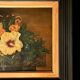 Romantic painting Oil on canvas signed still life Flemish style 19th century