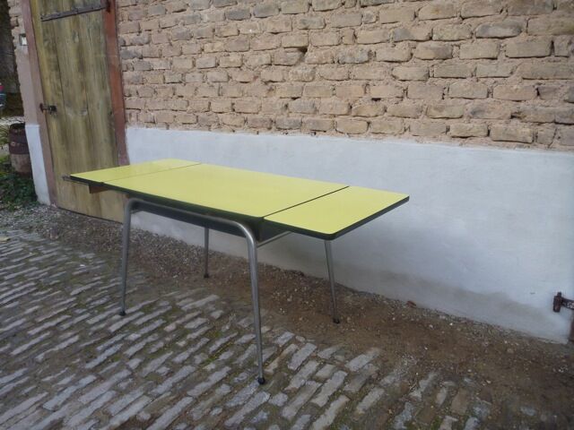 Yellow formica table