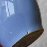 Blue ceramic liquor bottle