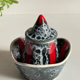 Vintage LUC VALLAURIS Ceramic Sugar Bowl
