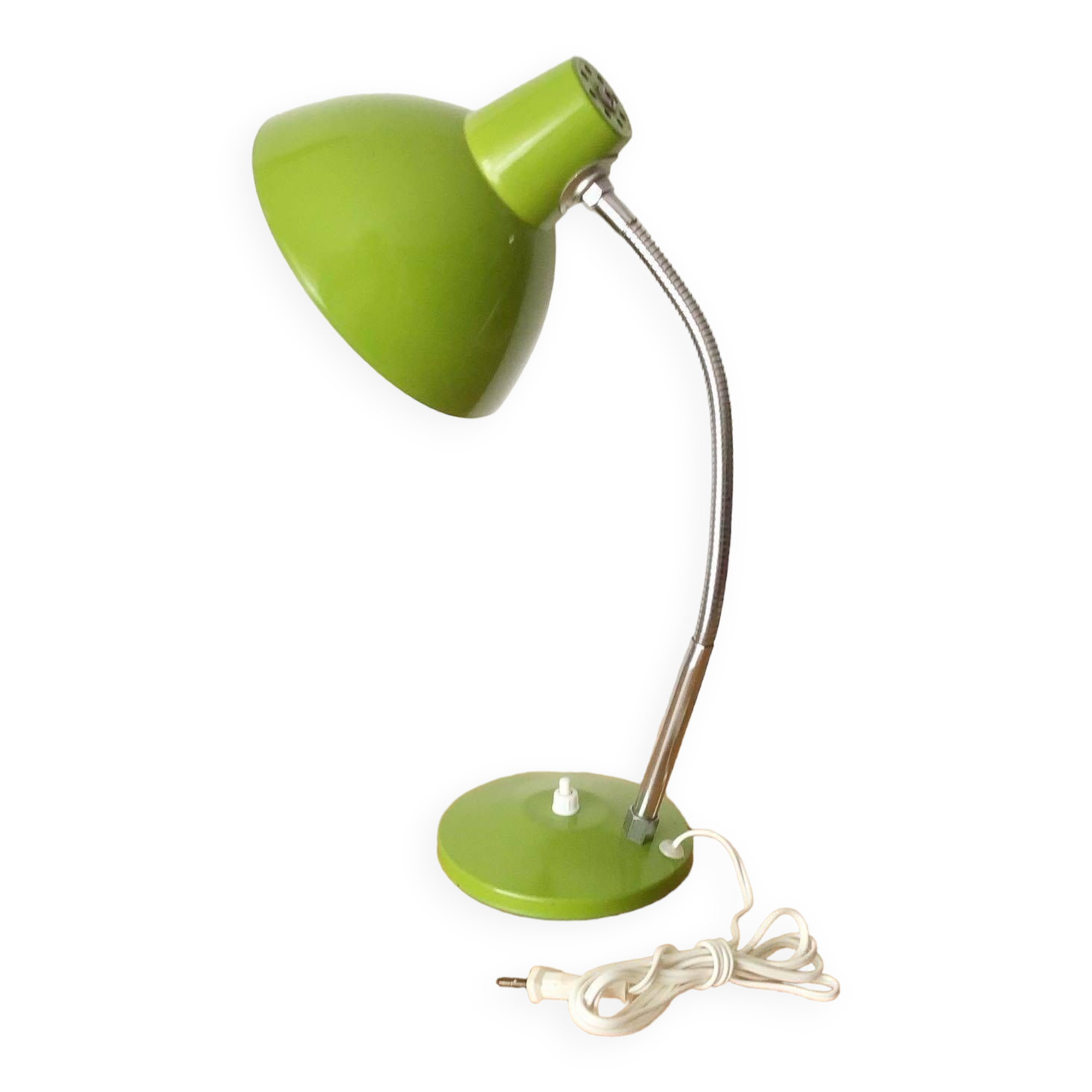 Vintage apple green desk lamp