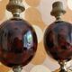 Modernist lamps Barbier style ceramic 1970
