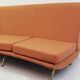 Triennale sofa by Marco Zanuso for Arflex, orange fabric, 1950s