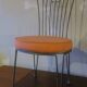 Mid century cast iron garden chair