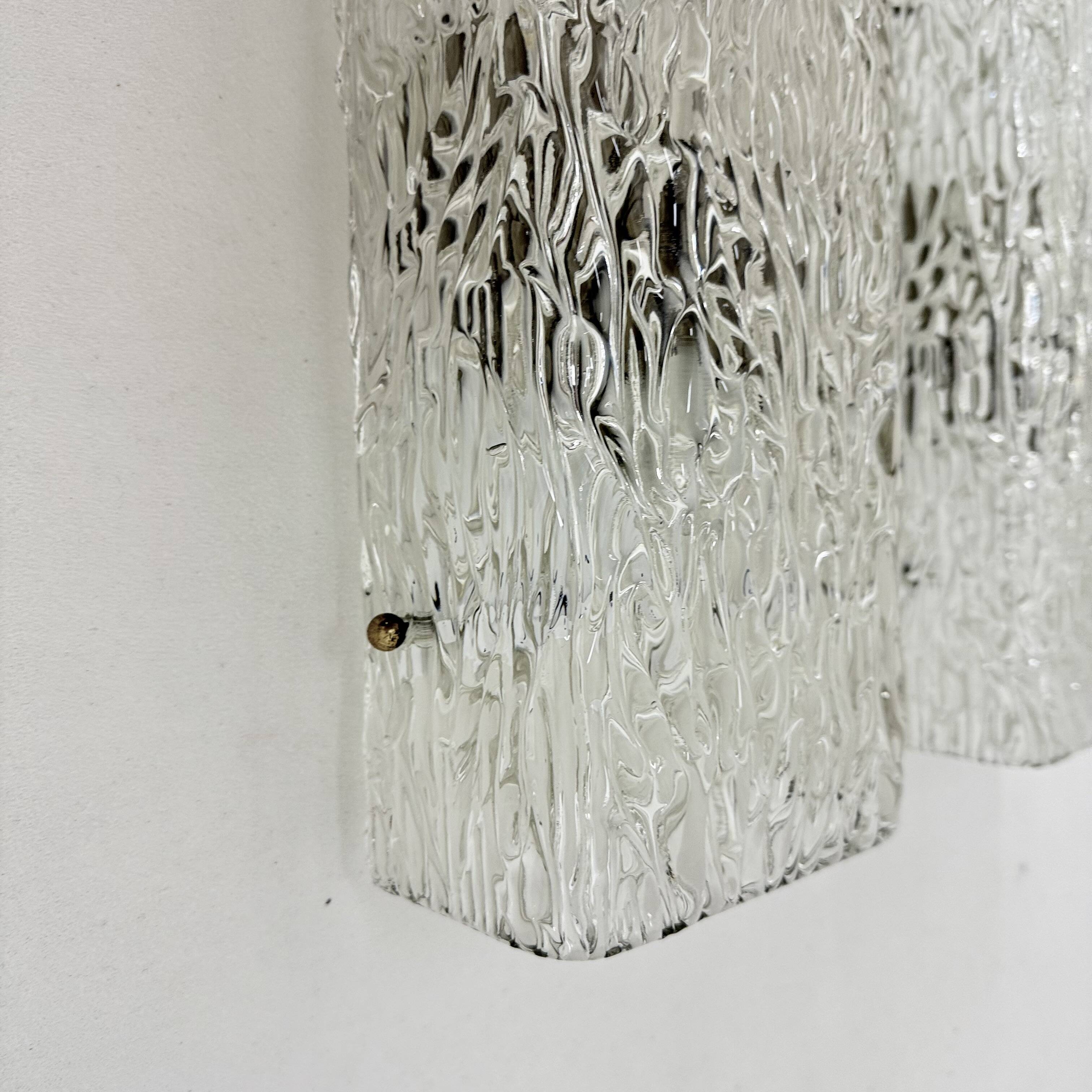 Pair of Austrian Large Midcentury Murano “Florian” Wall Sconce by Kalmar Fr