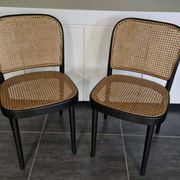 Lot de 2 chaises n°811 d’après Hoffmann, années 1990