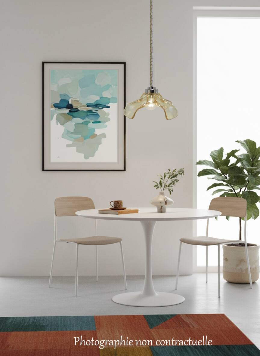 Gold glass pendant light