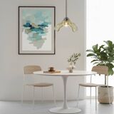 Gold glass pendant light