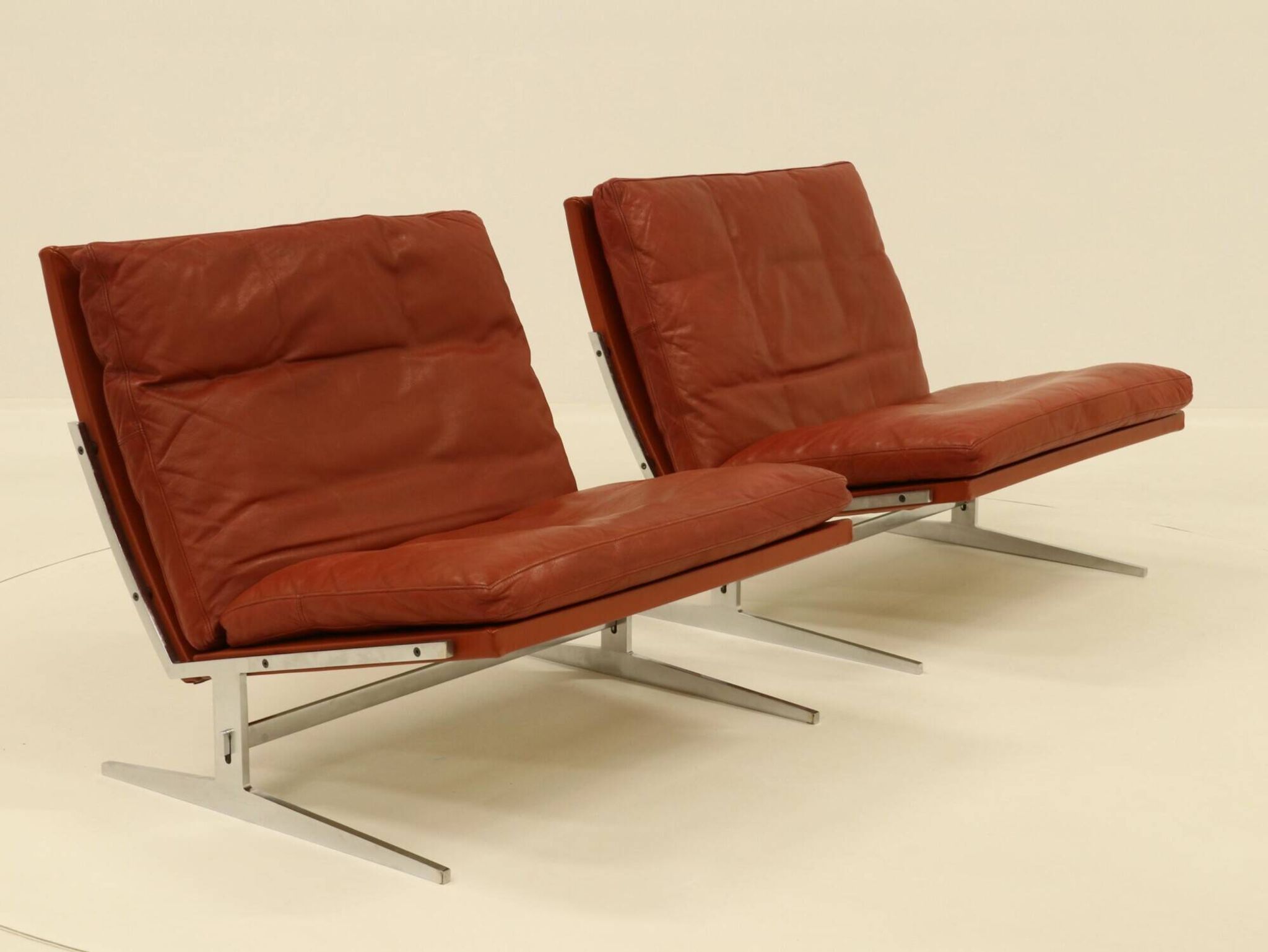 2 Easy Chairs Model BO 561 by Preben Fabricius & Jorgen Kastholm for BO-EX 1960s