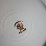 Set of 4 flat plates Tulowice in speckled stoneware
